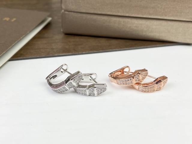 Bvlgari Serpent High Jewelry ~ Snake Ear Clips in Assorted Gold with 925 Sterlin