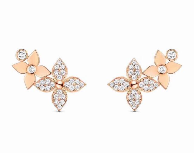 Louis Vuitton necklace and earrings, high-quality (retail import) item. Full dia