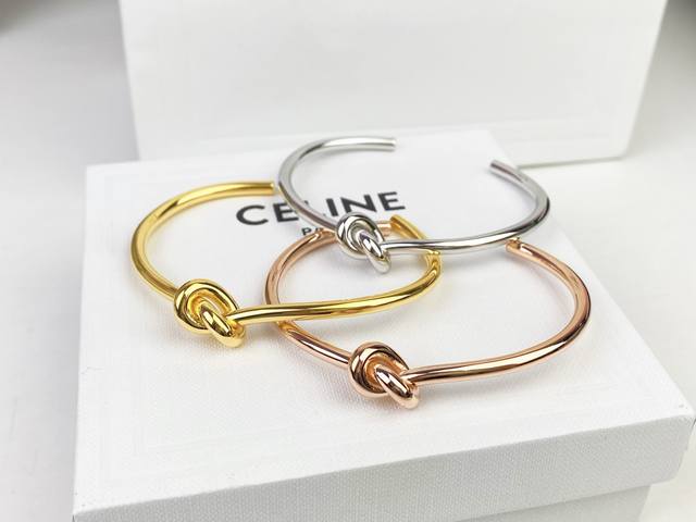Celine's knotted bracelet features exquisite details and an elegant, refined sil
