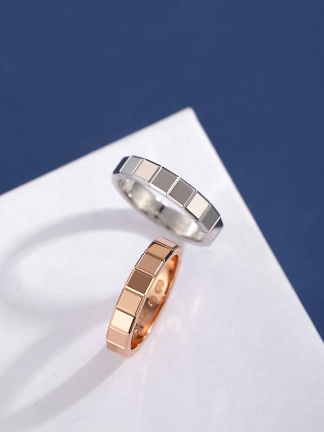 Chopard Ice Cube series Zhu Yilong's same style ice cube ring, 4mm wide, ring si
