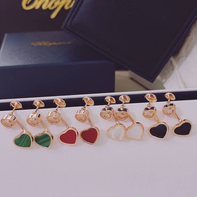 Malachite 210 Xiao*Ha Pipi Y Hearts series peach heart earrings, new style, also