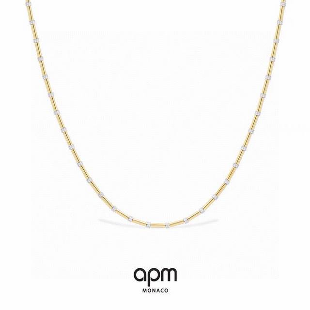 A batch of Monaco's new gold micro-pave necklace! A minimalist style interprets