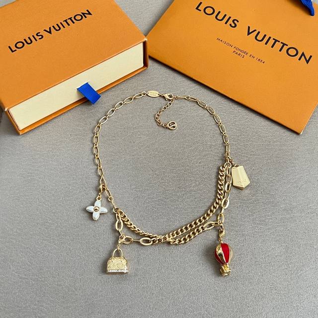 Louis Vuitton Necklace. Made with the same materials as in Louis Vuitton boutiqu