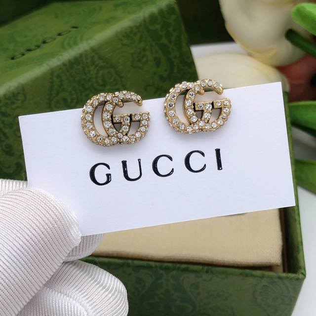 Item No. Ged0056 Gucci New Double G Diamond Stud Earrings Mini Ddd
