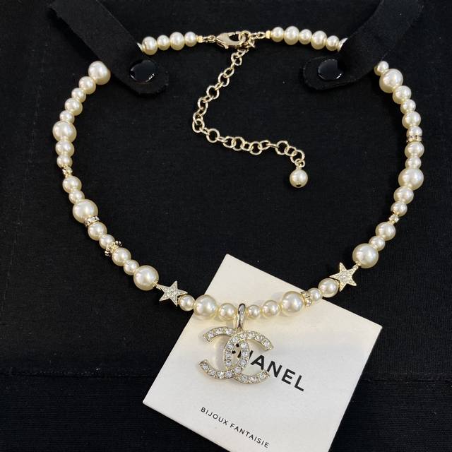 Xx846 Ch Nel Xiang'er Double C Star Pearl Necklace This season's M