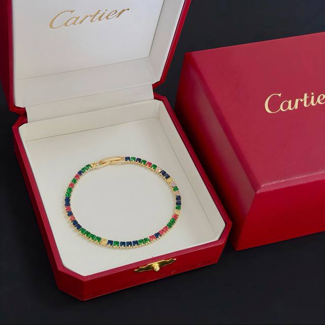 Cartier Colored Diamond Bracelet, High-End Custom Version. Featuring diamond-set