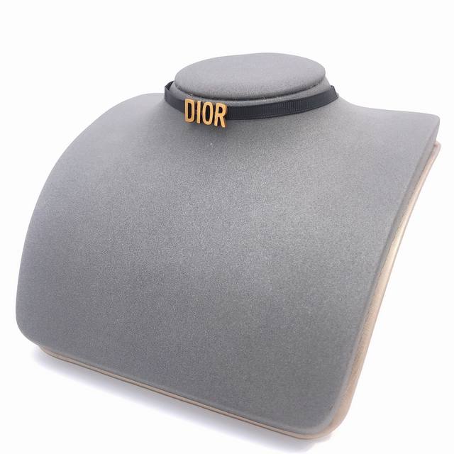 Item No. Dxl0218 Dior black choker, Dior black rope ribbon letter necklace, same