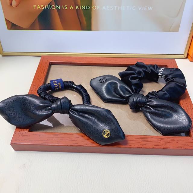 Chanel Mini Hair Tie, Louis Vuitton Hair Tie, Lambskin Bow Hair Tie, Everyday Ex