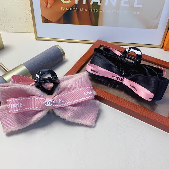 Chanel Mini Hair Clip Chanel Hair Clip Ribbon Bow Claw Clip Elegant and Versatil