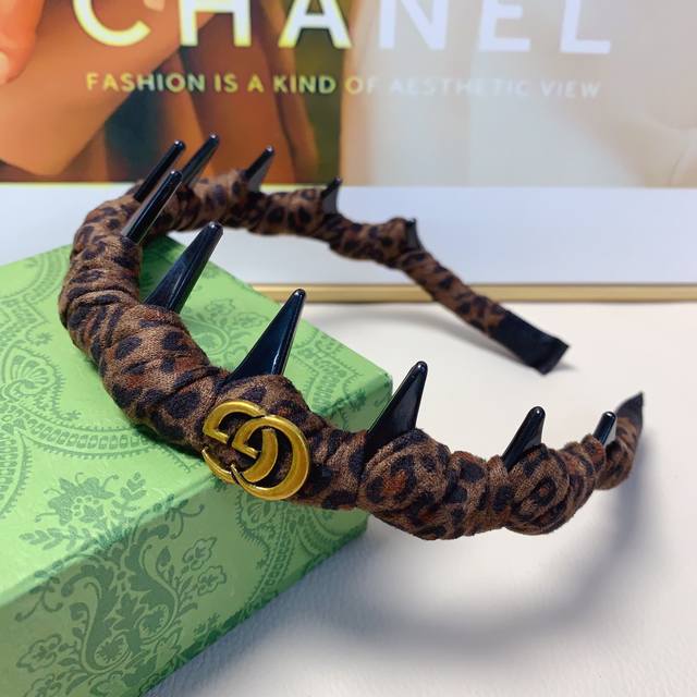 Gucci Headband (Ddd) - Leopard Print Teeth Anti-Slip, Simple and Luxurious Style