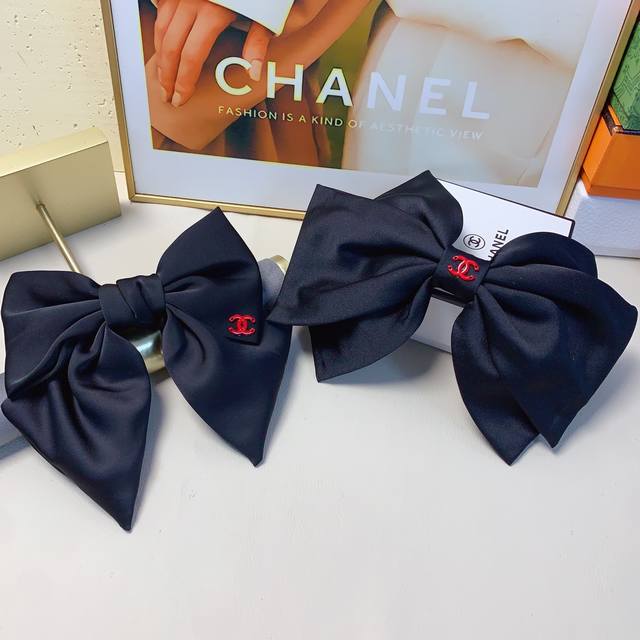 Chanel Mini Hair Clip Chanel Hair Clip Satin Bow Light Luxury Hair Clip Spring C