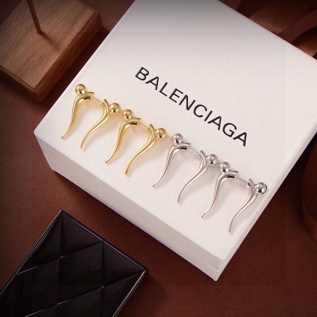 Original Balenciaga new style earrings, identical to those in boutiques, made of