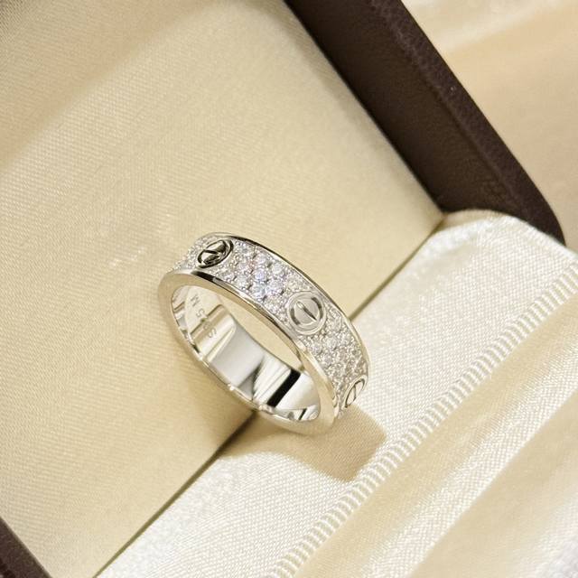 A6479 Sterling Silver Cnc Popular Starry Sky Six-Prong Screw Ring with Full Diam