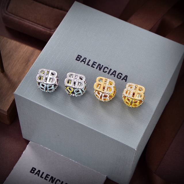 Original Balenciaga new style earrings, identical to those in boutiques, made of