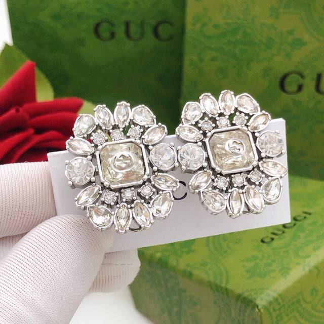 Item No. Ged0195 Silver Gucci New Style Marquise Earrings