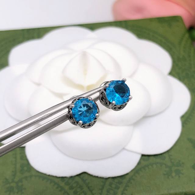 Item No. Ged0185 Gucci New Blue Crystal Earrings Ddd