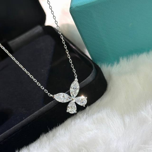 Graff Marquise Diamond Butterfly Necklace. Featuring the finest zircon stones, t