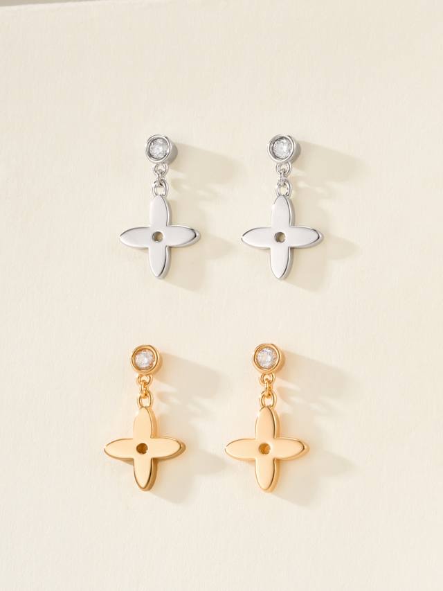 Love at first sight LV earrings, Idylle Blossom series floral pattern, 18K rose