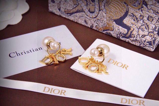 Dior Letter Earrings - New Arrival at Boutique! Absolutely stunning and romantic