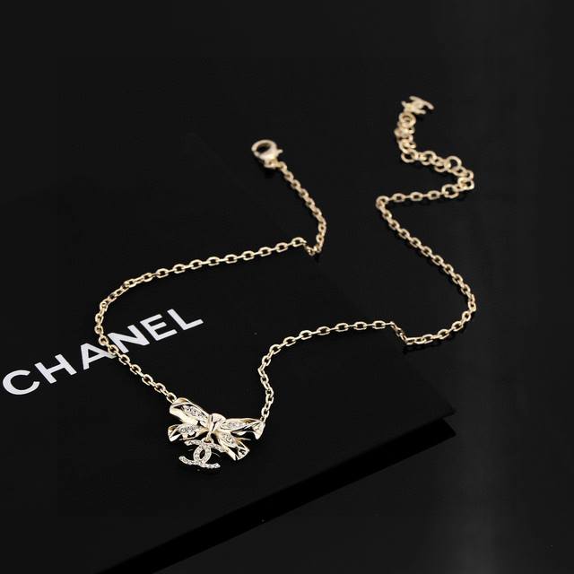 Chanel's latest bow necklace in stainless steel, colorfast and incredibly unique