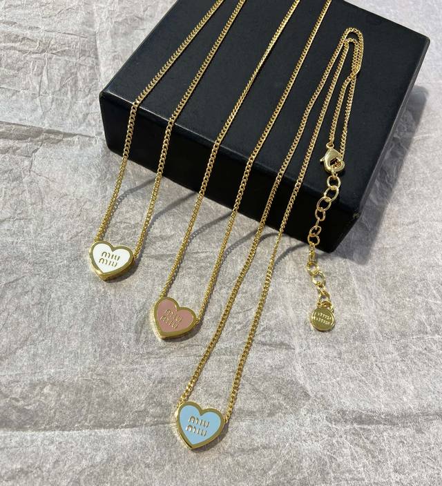 Mx0147 Mu Qixi Festival Limited Edition Heart and Letter Necklace So cute and gi