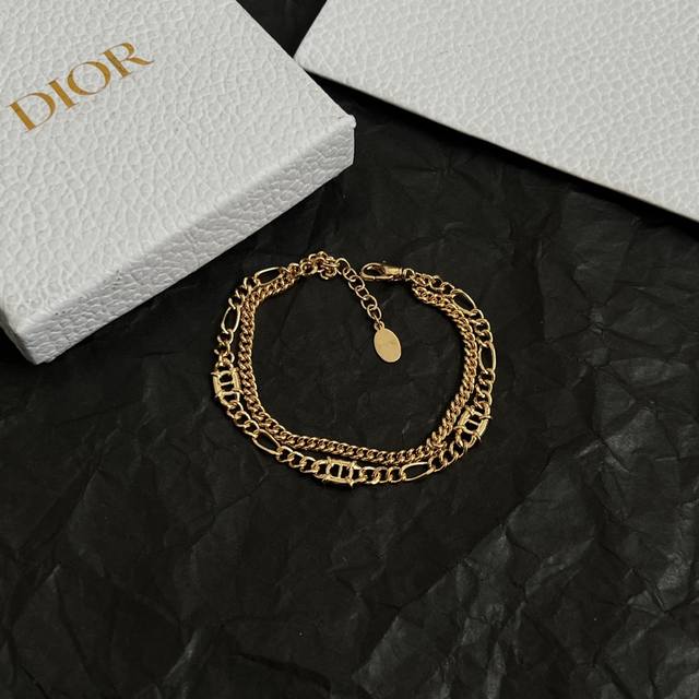 Dior vintage bracelet, identical to the original from boutiques, made of brass,