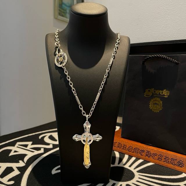New Arrival: Goro's Takahashi Goro Gold Feather Cross Pendant, Takahashi Classic