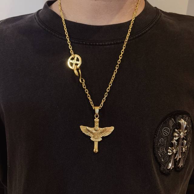 New Arrival: Goro's Takahashi Goro Gold Eagle Necklace, Top-Tier Version, Exclus