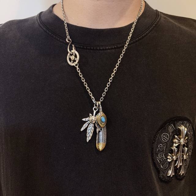 New arrival: Goro'S Takahashi Goro Turquoise Feather Necklace! Top-tier version,