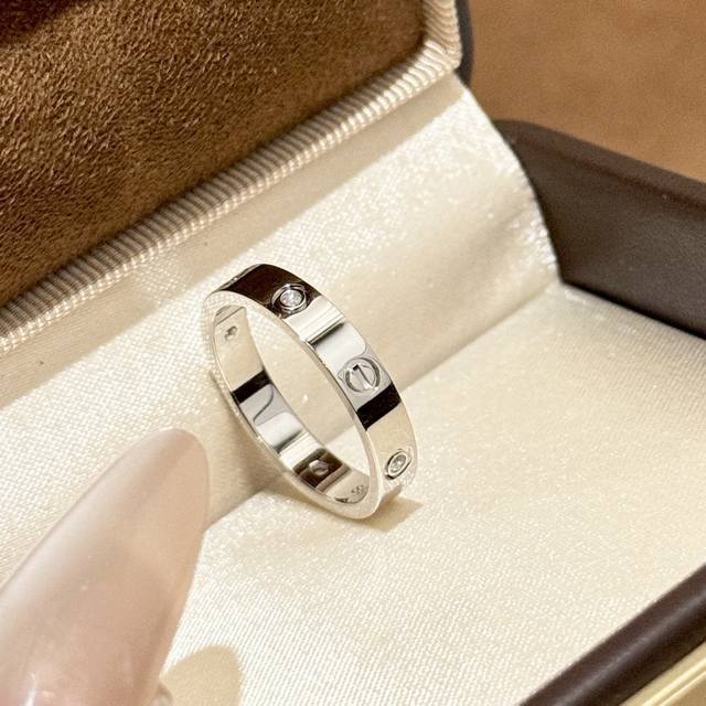 A3022 Sterling Silver CNC Version Love Series Screw-Imprint Spaced Diamond Ring