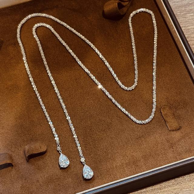 A5356 Independent designer's new "Crushed Ice," starry sky, teardrop-shaped long