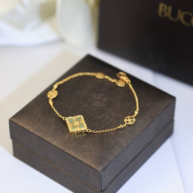 Amazonite Buccellati Bracelet, Italian High-End Jewelry Brand, Vintage Court Sty