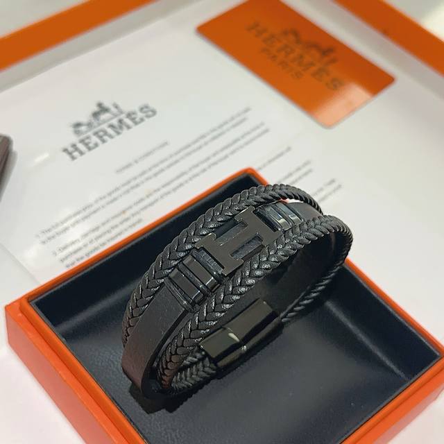 New Arrival: Hermes Leather Cord Bracelet, Latest Style, Handmade Leather, Highe