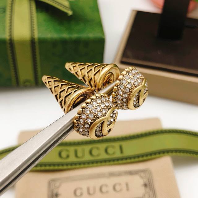 Item No. Ged0142 Gucci Ice Cream Diamond Stud Earrings, High Quality and Texture