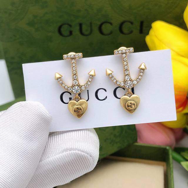 Item No. Ged0140 Gucci Anchor Heart Earrings Ddd