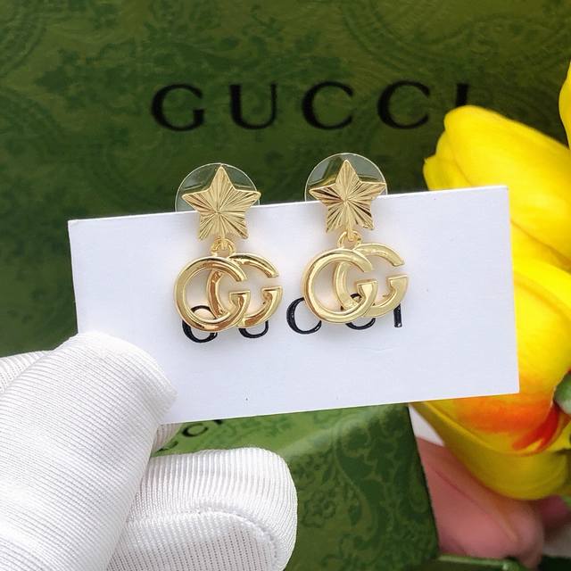 Item No. Ged0135 Gucci New Gg Gg Smooth Star Earrings Ddd
