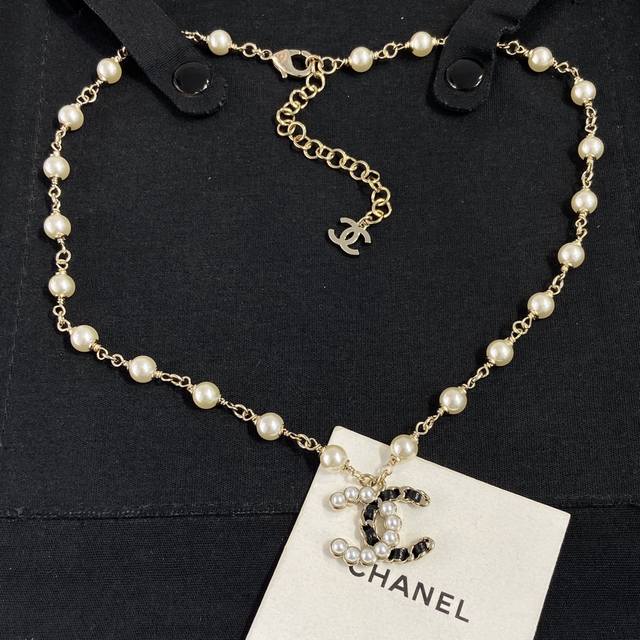 Xx0157 Fragrant Pearl Double C Pendant Necklace Ddd