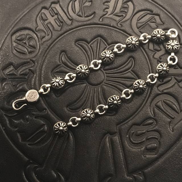 High-quality Chrome Hearts cross and flower ball bracelet, original horseshoe cl