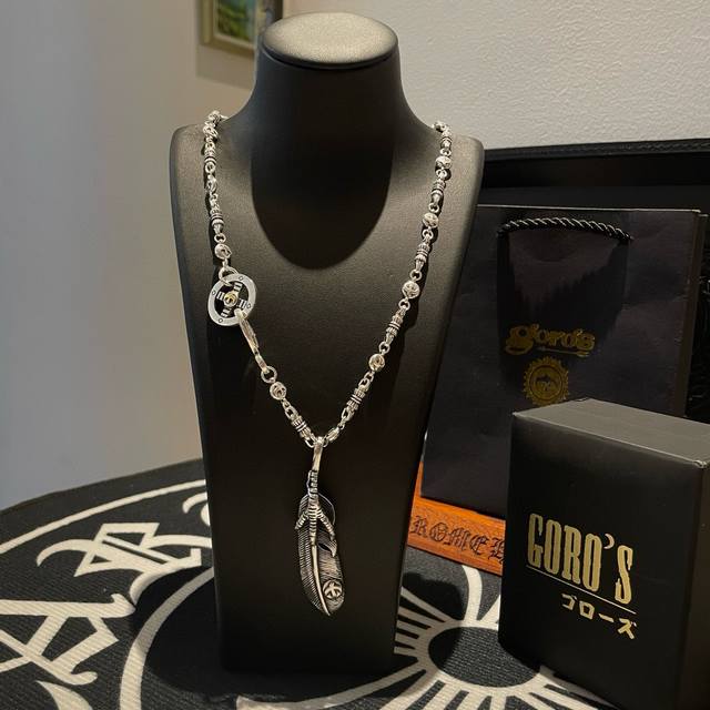 New Arrival: Goro'S Takahashi Goro Retro Feather Pendant, Takahashi Classic Neck