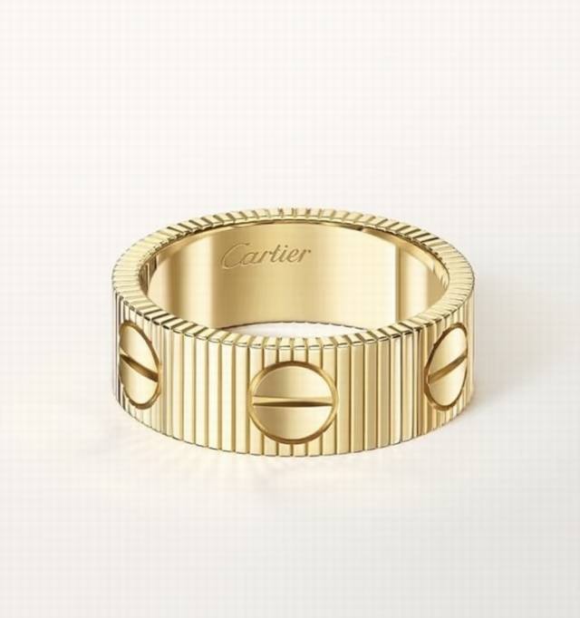 CNC version Cartier Love ring, latest Love ring, made of matte gold plated with