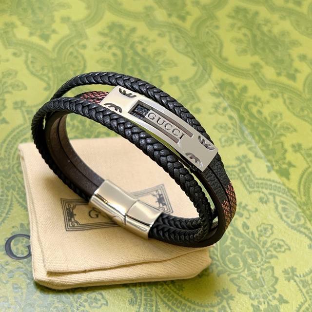 New Gucci Bracelet Release: Latest Handmade Top-Grain Leather, Higher Grade, Cel