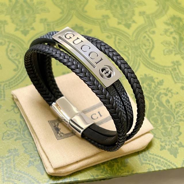 New Gucci Bracelet Release: Latest Handmade Top-Grain Leather Bracelet, Higher G