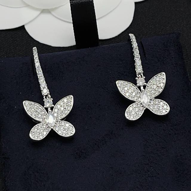 Graff's latest silver diamond-encrusted butterfly earrings are made of the same