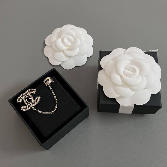 Our single black leather ear cuff with colored diamonds is absolutely stunning!