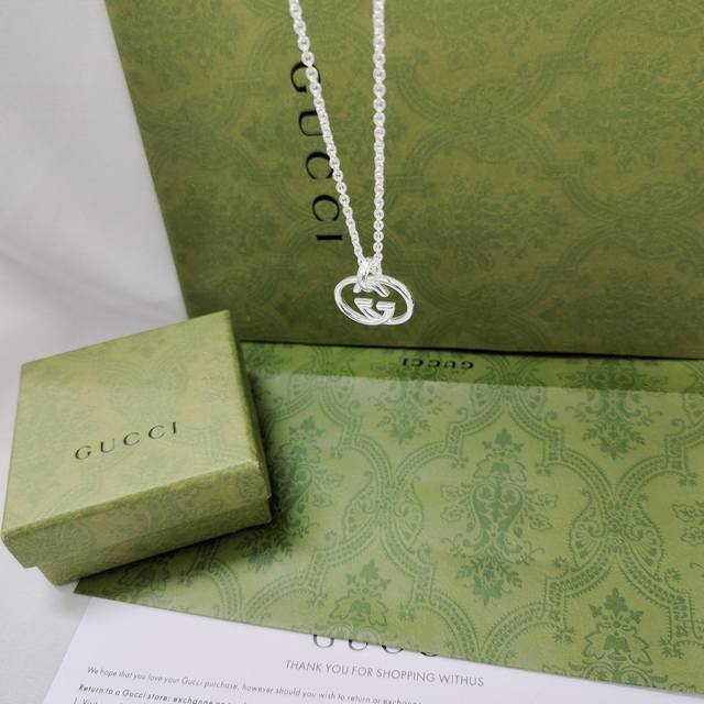 Gucci Classic Double G Necklace Series 3D Double G Pendant Size: 55cm Ddd