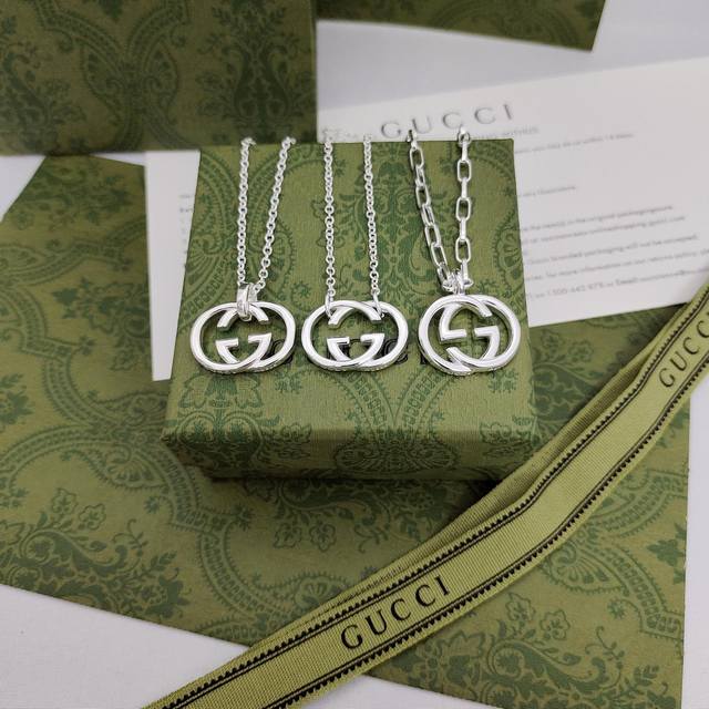Gucci best-selling double G necklace, 3 styles available.
