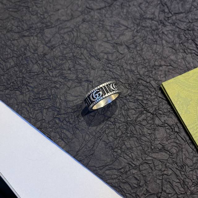 3D Retro Double G Striped Ring, High-Quality Item (Ddd), Outshines All Other Ver