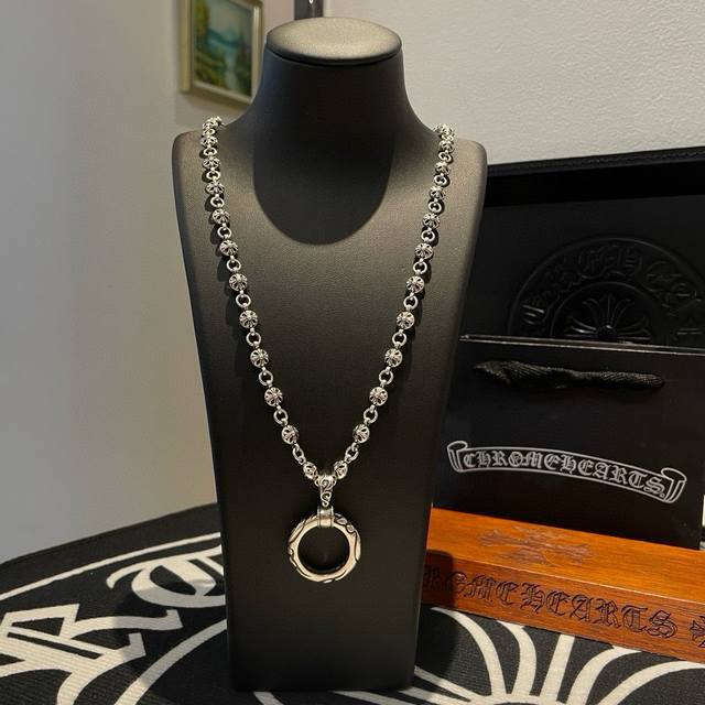 New boutique quality Chrome Hearts classic retro multi-element necklace with uni