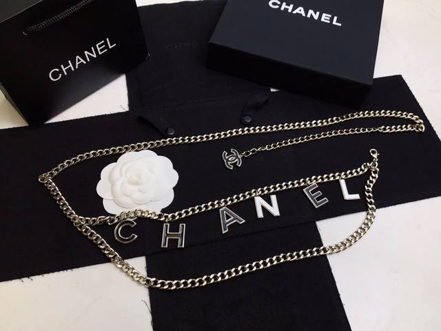 Chanel New Black and White Letter Waist Chain, 1:1 Quality (Retailer Item), Clas