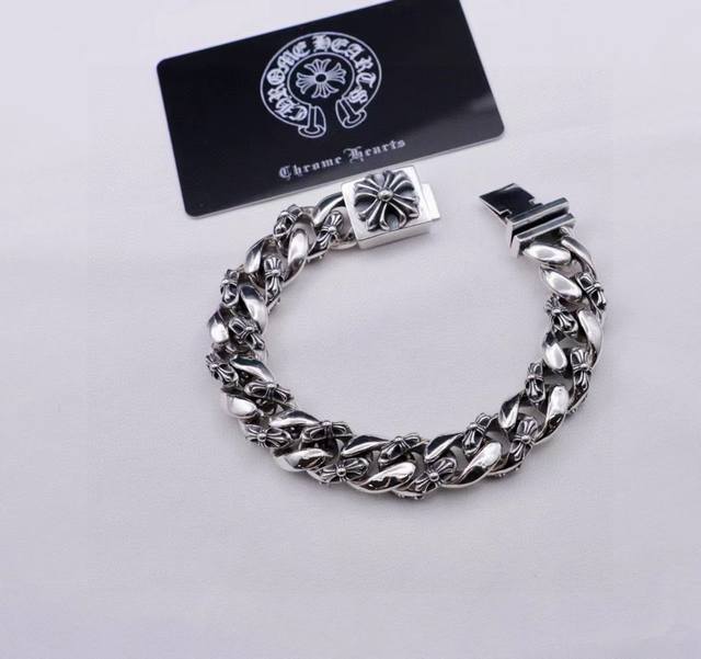 Exclusive Chrome Hearts classic cross bracelet, focusing on high-end quality and
